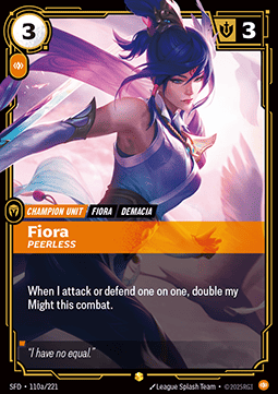 Fiora, Peerless (V.2 - Showcase) - Spiritforged (Showcase) [SFD-110a]