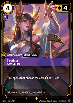 Irelia, Graceful (V.2 - Showcase) - Spiritforged (Showcase) [SFD-141a]