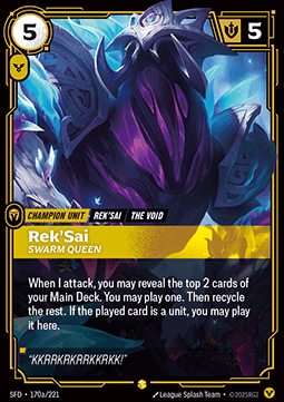 Rek'Sai, Swarm Queen (V.2 - Showcase) - Spiritforged (Showcase) [SFD-170a]