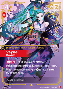 Vayne, Hunter (V.1 - Showcase) - Spiritforged (Showcase) [SFD-223]