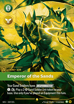 Azir, Emperor of the Sands (V.2 - Showcase) - Spiritforged (Showcase) [SFD-247]