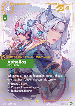Aphelios, Exalted (V.3 - Signed Showcase) - Spiritforged (Signed Showcase) [SFD-224*]