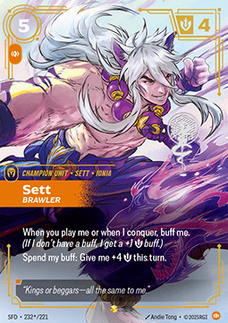 Sett, Brawler (V.2 - Signed Showcase) - Spiritforged (Signed Showcase) [SFD-232*]