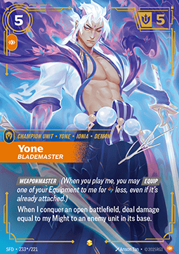 Yone, Blademaster (V.3 - Signed Showcase) - Spiritforged (Signed Showcase) [SFD-233*]