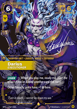 Darius, Executioner (V.2 - Signed Showcase) - Spiritforged (Signed Showcase) [SFD-236*]