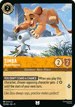 Simba - Playful Pouncer - Winterspell (Uncommon) [11WSP-23]