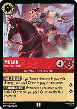 Mulan - Ready for Battle - Winterspell (Uncommon) [11WSP-108]