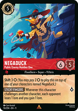 Negaduck - Public Enemy Number One (V.1) - Winterspell (Rare) [11WSP-116]