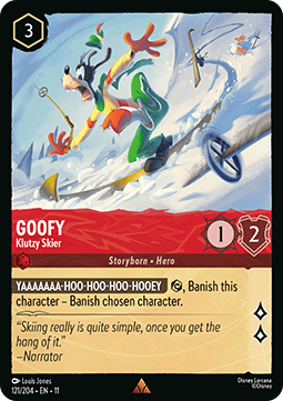 Goofy - Klutzy Skier (V.1) - Winterspell (Common) [11WSP-121]