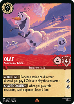 Olaf - Snowman of Action - Winterspell (Rare) [11WSP-122]