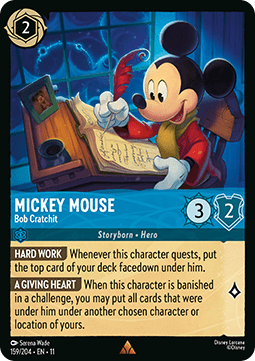 Mickey Mouse - Bob Cratchit (V.1) - Winterspell (Rare) [11WSP-159]
