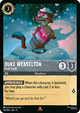 Duke Weaselton - Surly Crook - Winterspell (Rare) [11WSP-182]