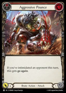 Aggressive Pounce (Red) (Regular) - Compendium Of Rathe (Common) [PEN-009]