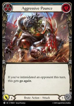 Aggressive Pounce (Blue) (Regular) - Compendium Of Rathe (Common) [PEN-011]