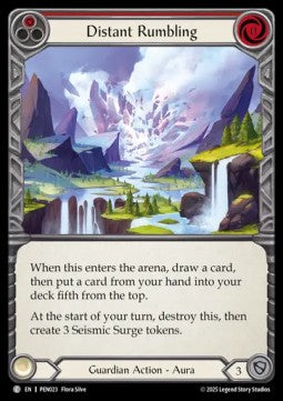 Distant Rumbling (Red) (Rainbow Foil) - Compendium Of Rathe (Common) [PEN-023]