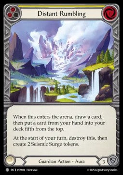 Distant Rumbling (Yellow) (Rainbow Foil) - Compendium Of Rathe (Common) [PEN-024]