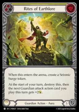 Rites of Earthlore (Yellow) (Regular) - Compendium Of Rathe (Common) [PEN-027]