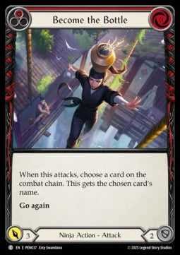 Become the Bottle (Red) (Rainbow Foil) - Compendium Of Rathe (Common) [PEN-037]