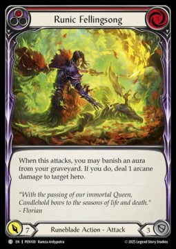 Runic Fellingsong (Red) (Regular) - Compendium Of Rathe (Common) [PEN-100]