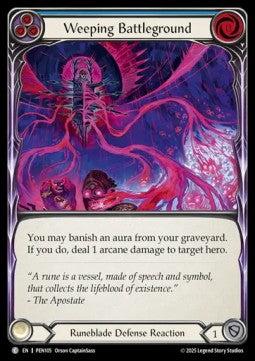 Weeping Battleground (Blue) (Rainbow Foil) - Compendium Of Rathe (Common) [PEN-105]