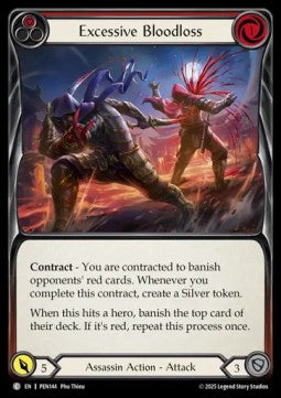 Excessive Bloodloss (Red) (Rainbow Foil) - Compendium Of Rathe (Common) [PEN-144]