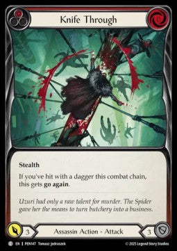 Knife Through (Red) (Rainbow Foil) - Compendium Of Rathe (Common) [PEN-147]