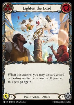 Lighten the Load (Blue) (Rainbow Foil) - Compendium Of Rathe (Common) [PEN-173]