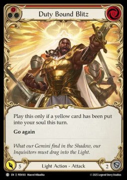 Duty Bound Blitz (Red) (Rainbow Foil) - Compendium Of Rathe (Common) [PEN-183]