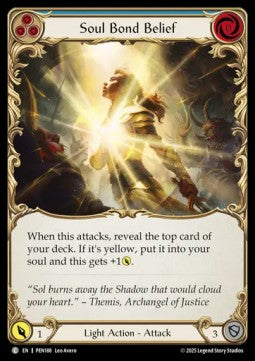 Soul Bond Belief (Blue) (Rainbow Foil) - Compendium Of Rathe (Common) [PEN-188]