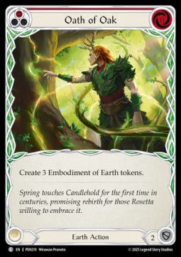 Oath of Oak (Red) (Regular) - Compendium Of Rathe (Common) [PEN-219]