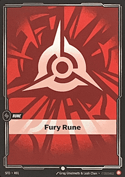 Fury Rune (V.1 - Common) - Spiritforged (Common) [SFD-R01]