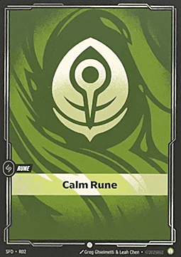 Calm Rune (V.1 - Common) - Spiritforged (Common) [SFD-R02]