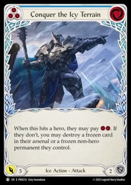 Conquer the Icy Terrain (Blue) (Rainbow Foil) - Compendium Of Rathe (Common) [PEN-233]