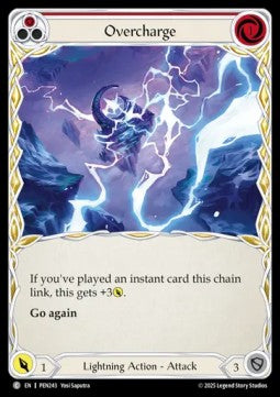 Overcharge (Red) (Rainbow Foil) - Compendium Of Rathe (Common) [PEN-243]