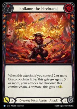 Enflame the Firebrand (Rainbow Foil) - Compendium Of Rathe (Rare) [PEN-250]