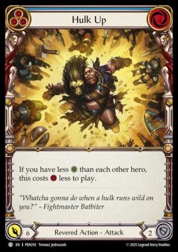 Hulk Up (Blue) (Rainbow Foil) - Compendium Of Rathe (Common) [PEN-293]