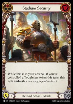 Stadium Security (Red) (Rainbow Foil) - Compendium Of Rathe (Common) [PEN-294]