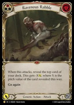 Ravenous Rabble (Red) (Regular) - Compendium of Rathe - Antiquity Pack (Common) [ANQ-029]