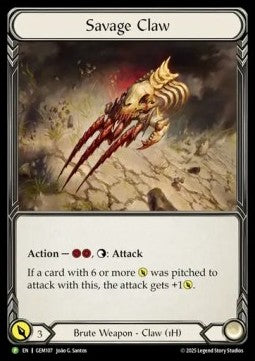 Savage Claw (Cold Foil) - GEM Pack Promos (Promo) [GEM-107]