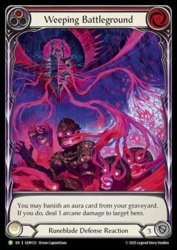 Weeping Battleground (Red) (Extended Art Rainbow Foil) - GEM Pack Promos (Promo) [GEM-123]