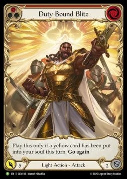 Duty Bound Blitz (Extended Art Rainbow Foil) - GEM Pack Promos (Promo) [GEM-136]