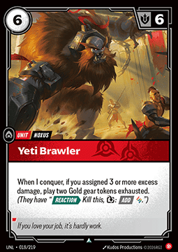 Yeti Brawler - Unleashed (Uncommon) [UNL-018]
