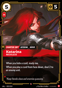 Katarina, Reckless - Unleashed (Rare) [UNL-023]