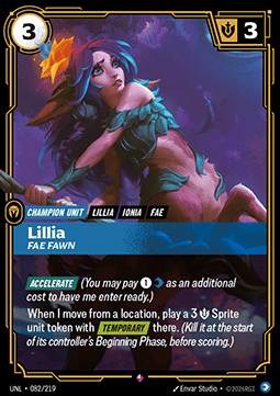 Lillia Fae Fawn (V.1 - Rare) - Unleashed (Rare) [UNL-082]
