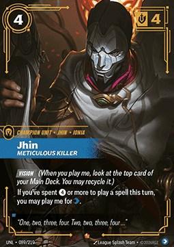 Jhin, Meticulous Killer (V.1 - Epic) - Unleashed (Epic) [UNL-089]