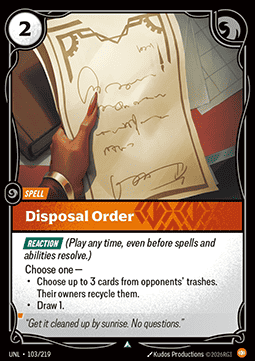 Disposal Order - Unleashed (Uncommon) [UNL-103]