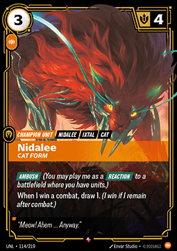 Nidalee, Cat Form - Unleashed (Rare) [UNL-114]
