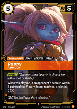 Poppy, Paragon (V.1 - Rare) - Unleashed (Rare) [UNL-116]