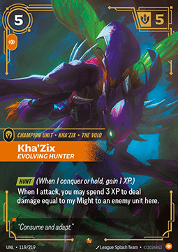 Kha'Zix, Evolving Hunter (V.1 - Epic) - Unleashed (Epic) [UNL-119]