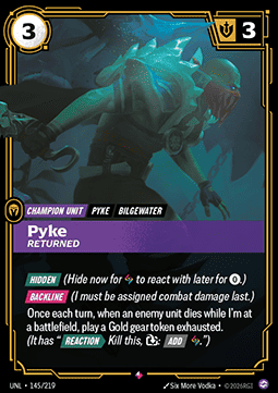 Pyke, Returned (V.1 - Rare) - Unleashed (Rare) [UNL-145]
